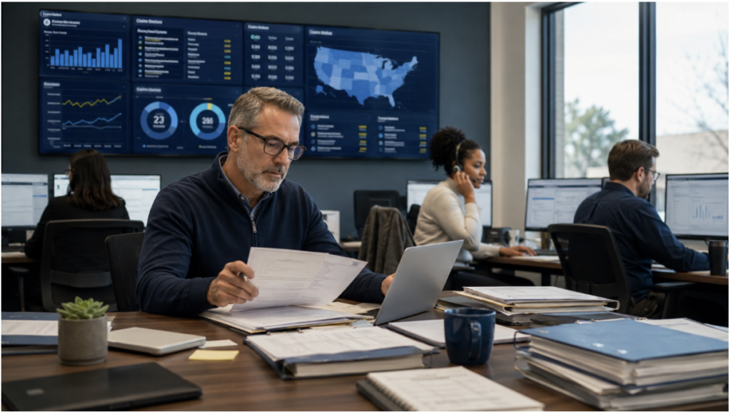 Claim volume rarely rises on a convenient schedule. Severe weather events, regional claim spikes, seasonal activity, staffing shortages, and operational transitions can quickly place pressure on internal teams.